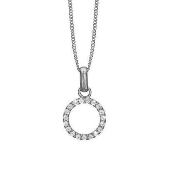Christina Collect 925 sterling silver Topaz Circle Beautiful circle pendant set with 20 white topaz, model 680-S06